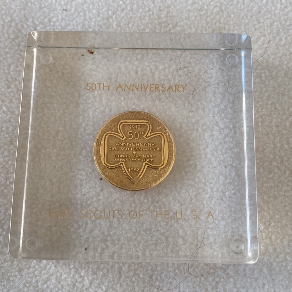 Girl Scout 50th Anniversary Paper Weight Vintage 1962